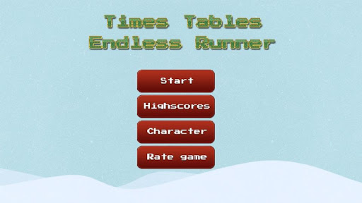 Times Tables Endless Runner