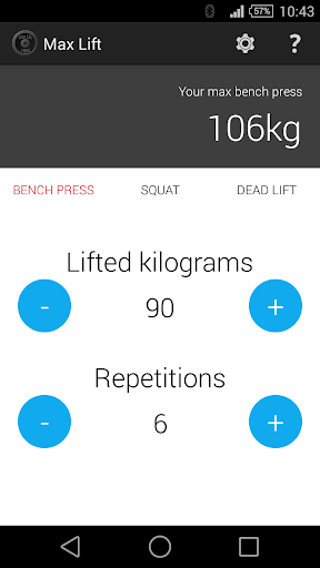 Max Lift - One Rep Maximum 1RM