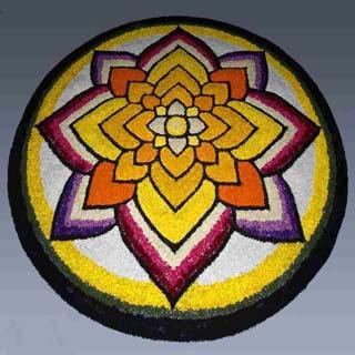 Rangoli With Flowers