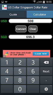 USD Singapore Dollar Rate Screenshots 2