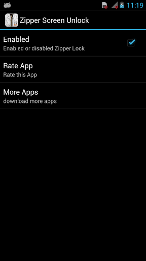 Zipper Screen Unlock