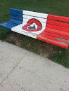 Red White And Blue Bench Art