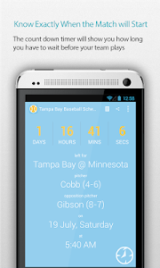 Tampa Bay Baseball Schedule – This app reminds you when Tampa Bay Rays