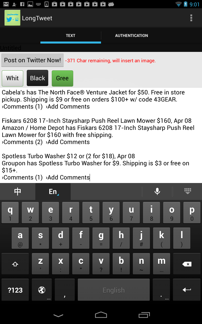 LongTweetPlus Screen 3