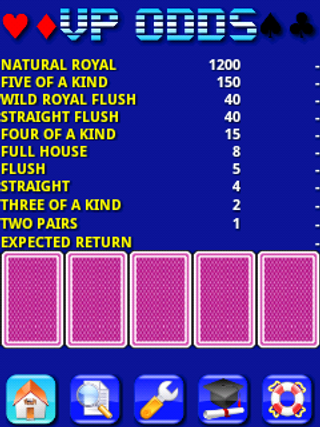 Vp Odds - Videopoker Odds Screen 1