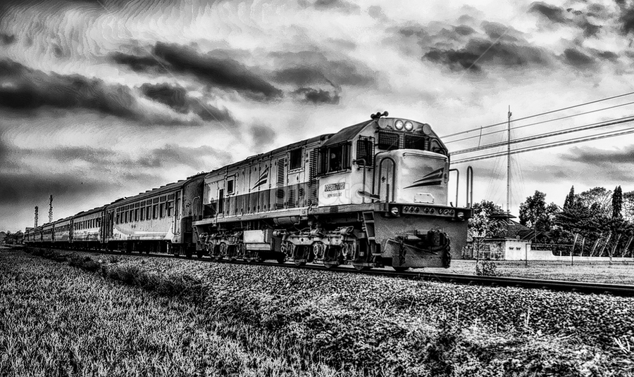 Kereta Api in Black White by Randi Pratama M - Black & White Objects & Still Life