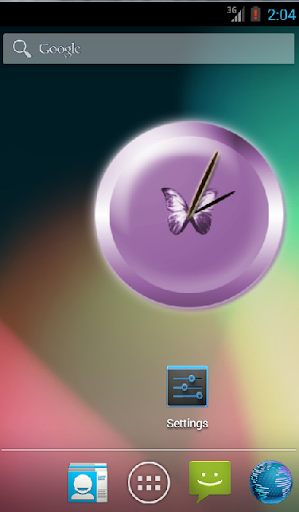 Soft Butterfly Clock Widget