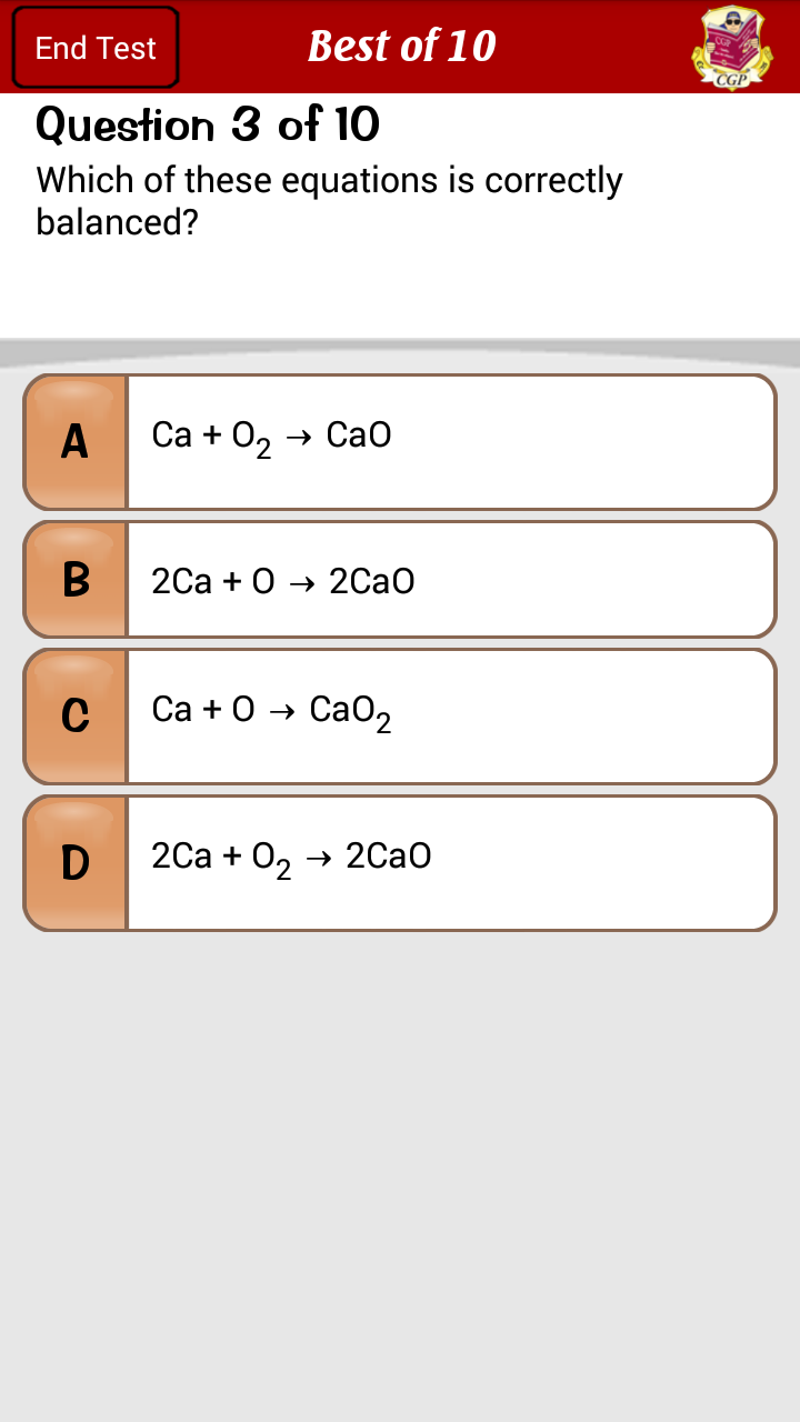 Test &amp; Learn Lite—GCSE Science Screen 3