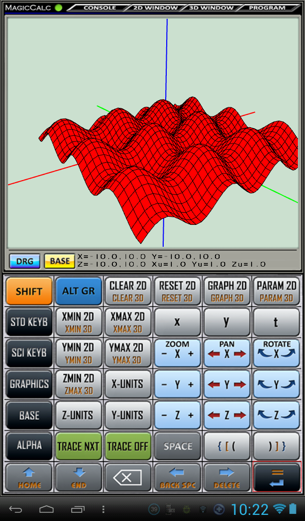 MagicCalc, Graphing Calculator Screen 3