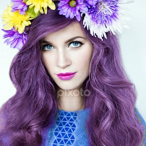 Purple People Eater by Jessika Dabrowski - People Portraits of Women