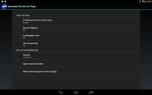 Samsung Print Service Plugin - screenshot thumbnail