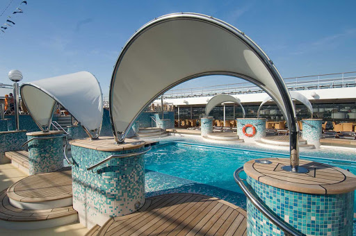 The Acapulco Pool is one of two swimming pools on MSC Orchestra.