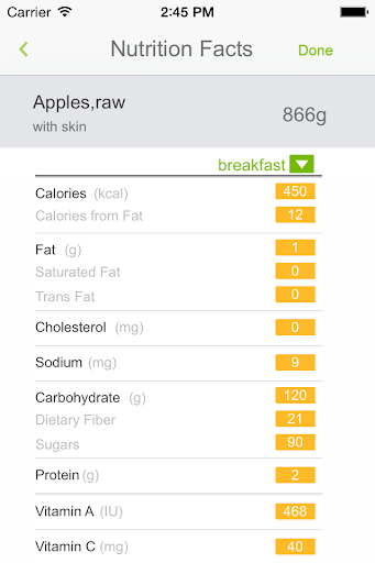 【免費健康App】Food Nutrition Scale-APP點子