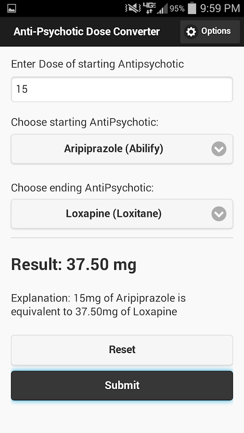 Android application AntiPsychotic Dose Converter screenshort