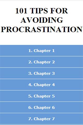 AVOIDING PROCRASTINATION TIPS