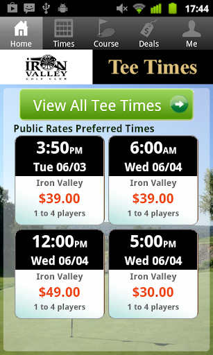 Iron Valley Golf Tee Times