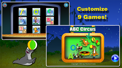 Android application ABC Circus screenshort