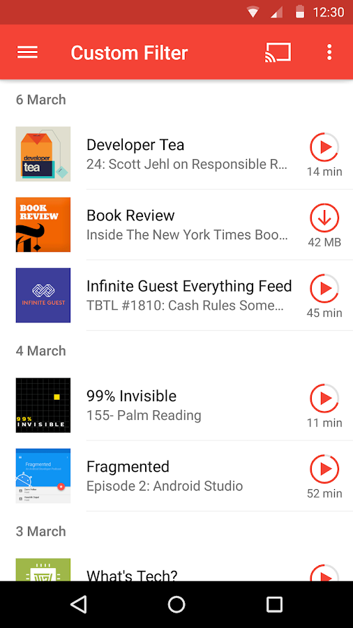    Pocket Casts- screenshot  