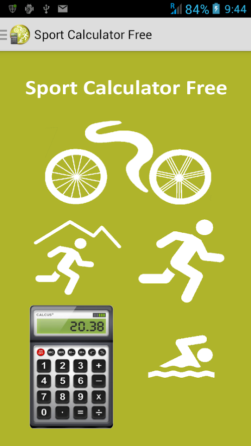 Android application Sport Calculator screenshort