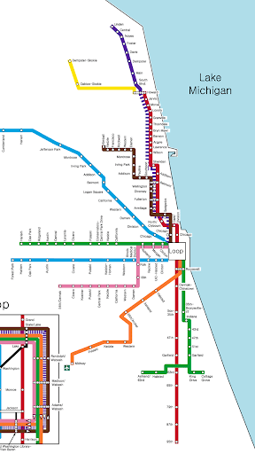 시카고 지하철 노선도