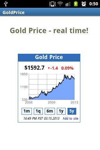ゴールド価格 - リアルタイム！のおすすめ画像1