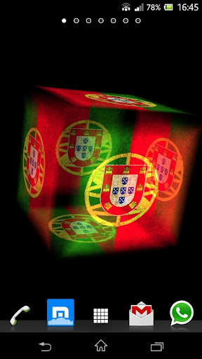 3D Portugal Cube Flag LWP