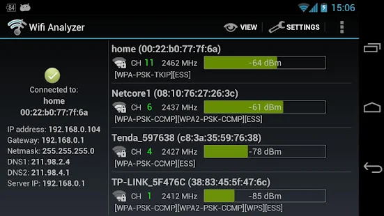 Wifi Analyzer Screenshot