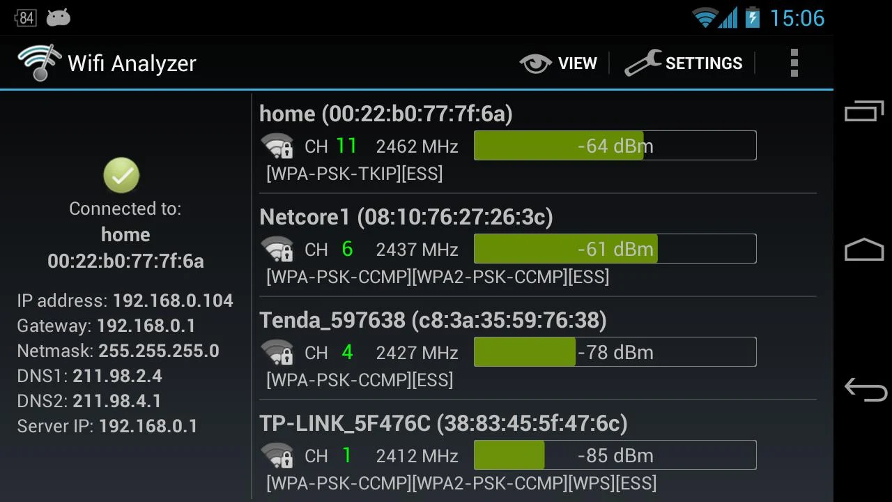 Wifi Analyzer - screenshot