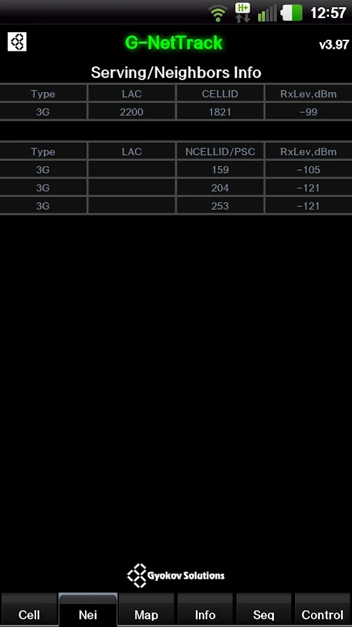 G-NetTrack - screenshot