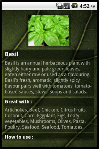Herb &amp; Spice Helper Screen 3