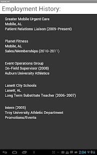 Free RWT Resume APK for Android