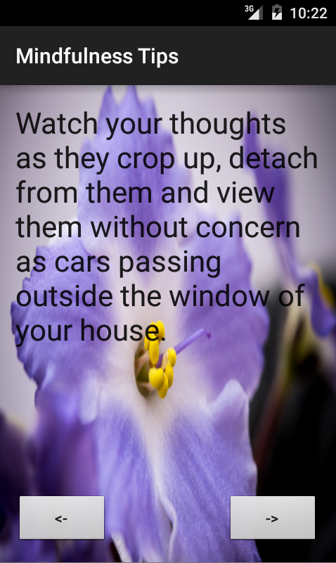 Mindfulness Tips &amp; Quotes Screen 3