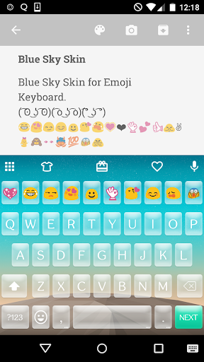 Blue Sky Skin Emoji Keyboard