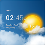 Cover Image of Télécharger Horloge et météo transparentes 0.84.65 APK