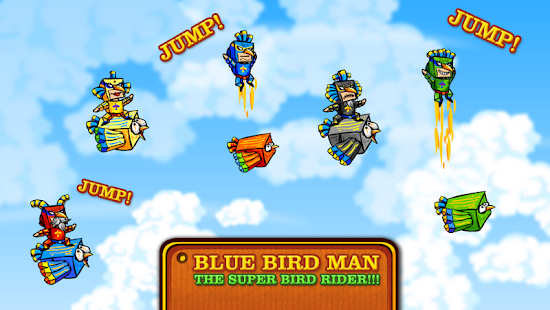 Blue Bird Man Rider