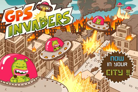 Android application GPS Invaders screenshort