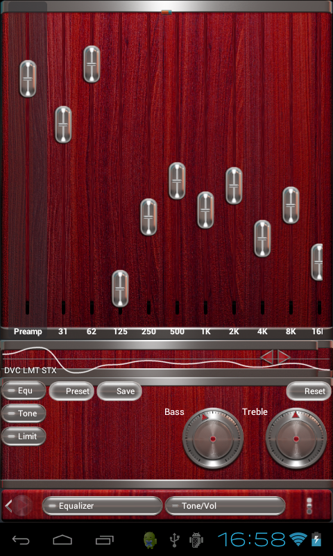 poweramp skin metal red wood Screen 3