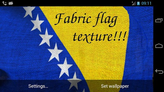 3D Bosnia Flag Live Wallpaper Screenshots 8
