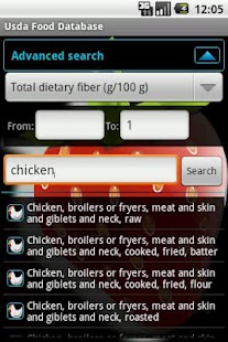 Usda Food Database - screenshot thumbnail
