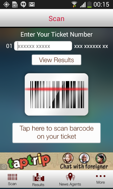 Lotto Scanner Lite Screen 2