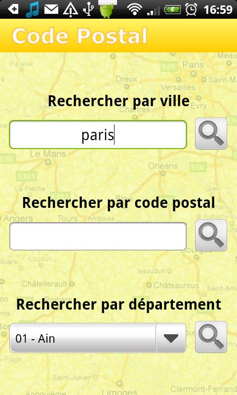 Code Postal - Gratuit Screen 1