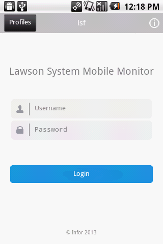 Infor Lawson Mobile Monitor