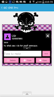 How to install GO SMS - Luv Skulls 4 1.1 unlimited apk for android