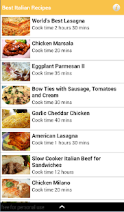 Best Italian Recipes Screenshots 1
