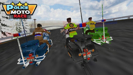 【免費賽車遊戲App】Police Moto Race ( 3D  Games )-APP點子