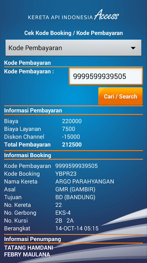    Kereta Api Indonesia Access- screenshot  