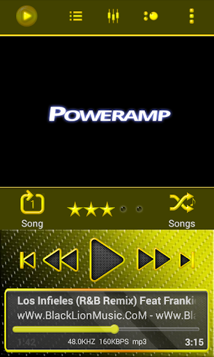 Poweramp Skin Yellow Neon