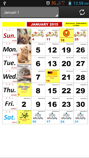 Kalender Malaysia 2015