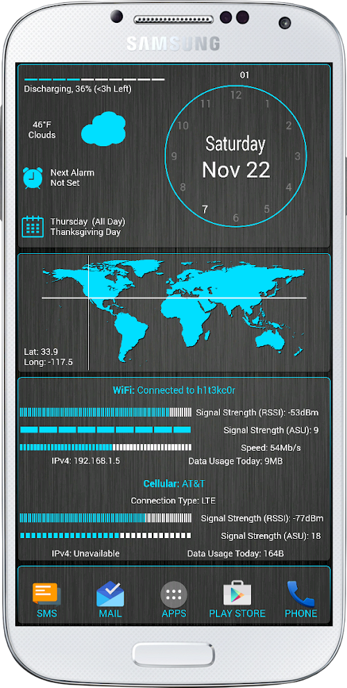 Android application Cy4n t3k Zooper Theme screenshort