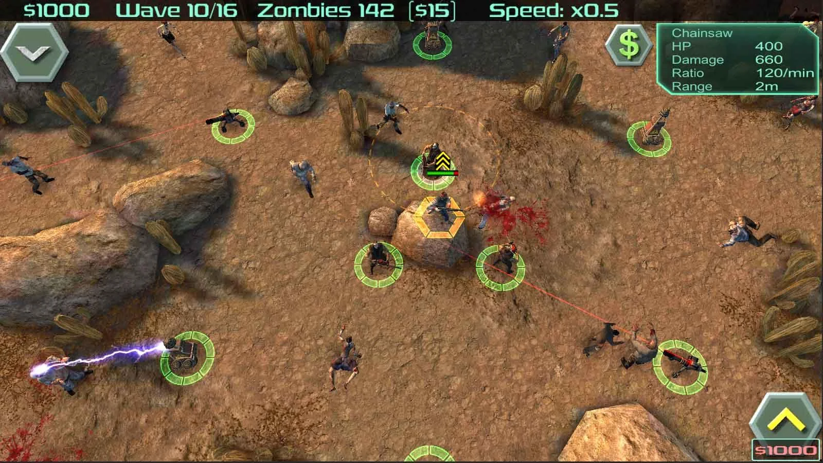  Zombie Defense: captura de tela 